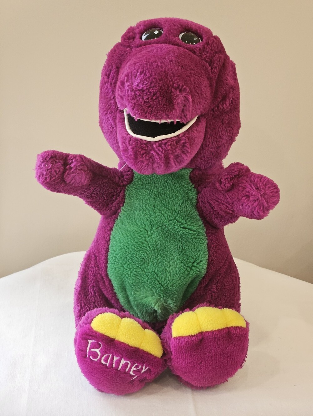 Vintage Barney the Dinosaur Plush Purple Stuffed Animal Toy